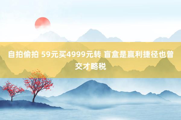 自拍偷拍 59元买4999元转 盲盒是赢利捷径也曾交才略税