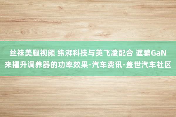 丝袜美腿视频 纬湃科技与英飞凌配合 诓骗GaN来擢升调养器的功率效果-汽车费讯-盖世汽车社区