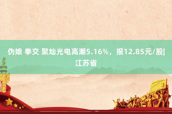 伪娘 拳交 聚灿光电高潮5.16%，报12.85元/股|江苏省