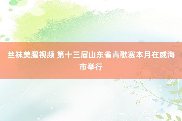 丝袜美腿视频 第十三届山东省青歌赛本月在威海市举行