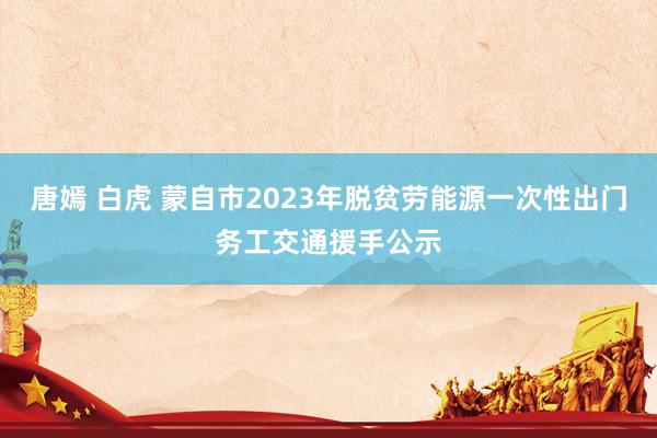 唐嫣 白虎 蒙自市2023年脱贫劳能源一次性出门务工交通援手公示